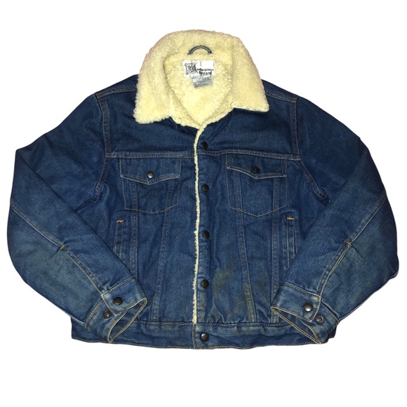 Vintage Other - Vintage Masterpiece Apparel Denim Jacket Sherpa Lining Trucker Jean Jacket XL